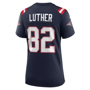 T.j. luther new england patriots nike womens team game jersey Navy L