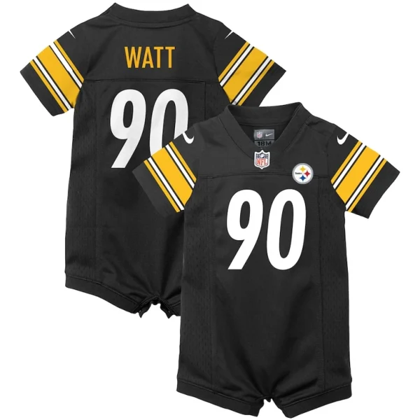 T.j. watt pittsburgh steelers nike infant game romper jersey Black