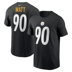 T.j. watt pittsburgh steelers nike player name number t shirt Black