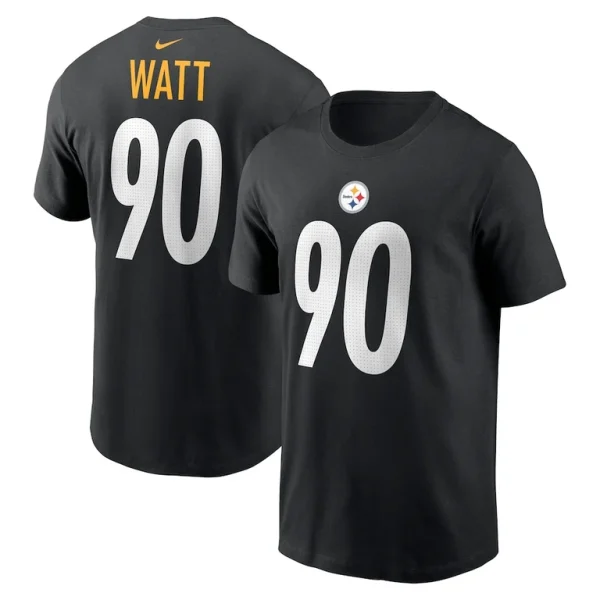 T.j. watt pittsburgh steelers nike player name number t shirt Black