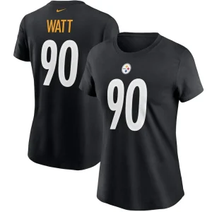 T.j. watt pittsburgh steelers nike womens name number t shirt Black