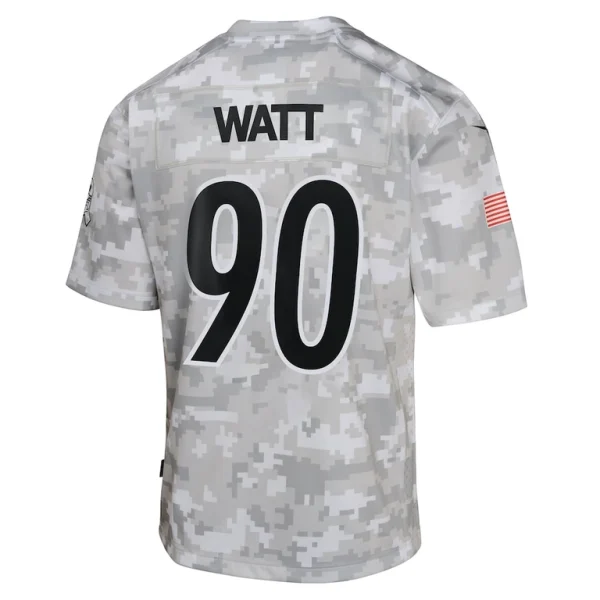 T.j. watt pittsburgh steelers nike youth 2024 salute to service game jersey Arctic camo Yth L