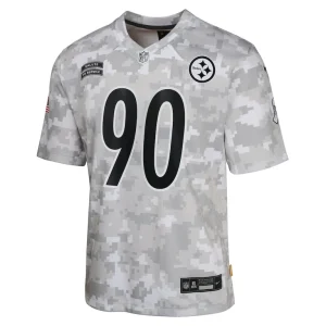T.j. watt pittsburgh steelers nike youth 2024 salute to service game jersey Arctic camo Yth M