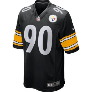 T.j. watt pittsburgh steelers nike youth game jersey Black Yth M