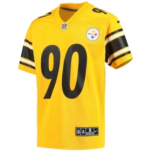 T.j. watt pittsburgh steelers nike youth inverted team game jersey Gold Yth M
