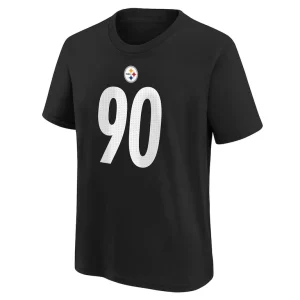 T.j. watt pittsburgh steelers nike youth player name number t shirt Black Yth M