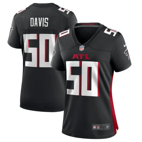 Tae davis atlanta falcons nike womens team game jersey Black