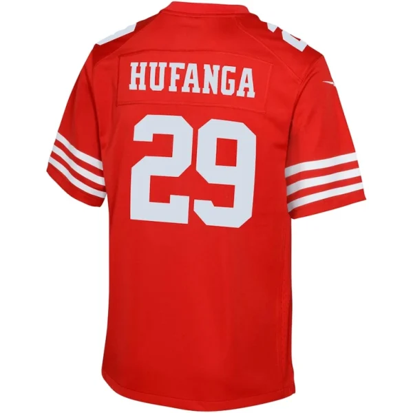 Talanoa hufanga san francisco 49ers nike youth game jersey Scarlet Yth L