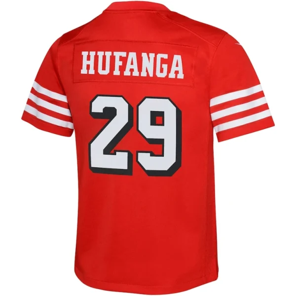 Talanoa hufanga san francisco 49ers nike youth game jersey Scarlet Yth L