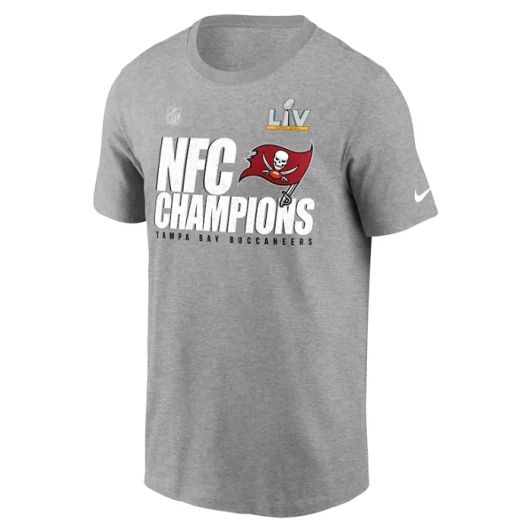 Tampa bay buccaneers nike 2020 nfc champions locker room trophy collection t shirt Heather gray M
