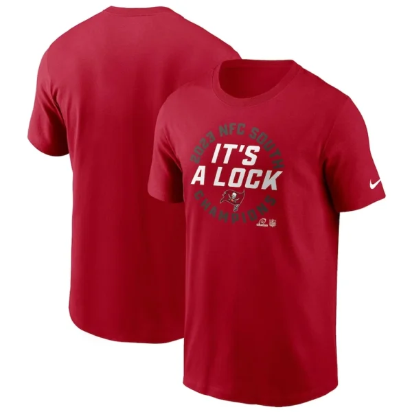 Tampa bay buccaneers nike 2023 nfc south division champions locker room trophy collection t shirt Red