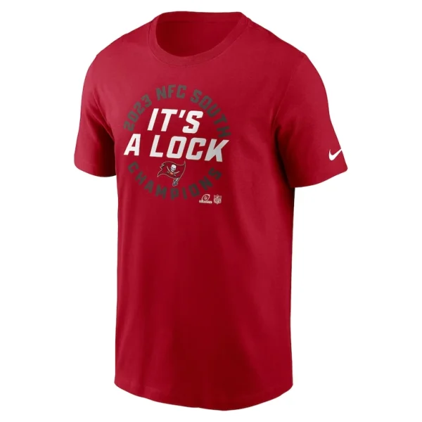 Tampa bay buccaneers nike 2023 nfc south division champions locker room trophy collection t shirt Red M