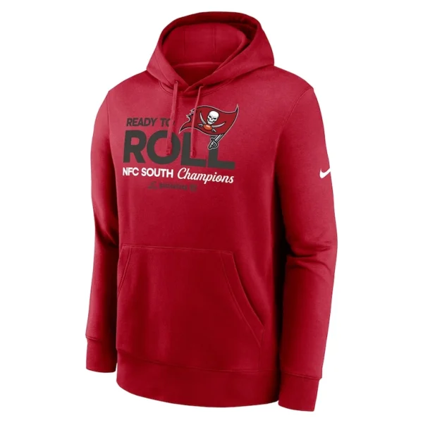 Tampa bay buccaneers nike 2024 nfc south division champions locker room trophy collection pullover hoodie Red M