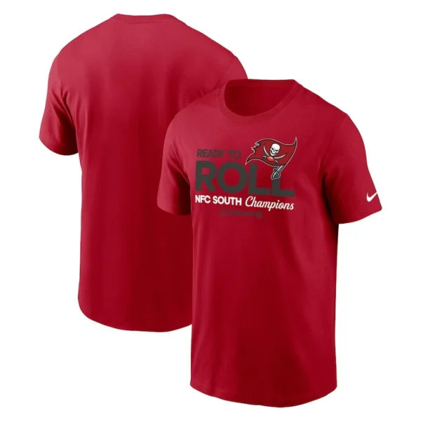 Tampa bay buccaneers nike 2024 nfc south division champions locker room trophy collection t shirt Red