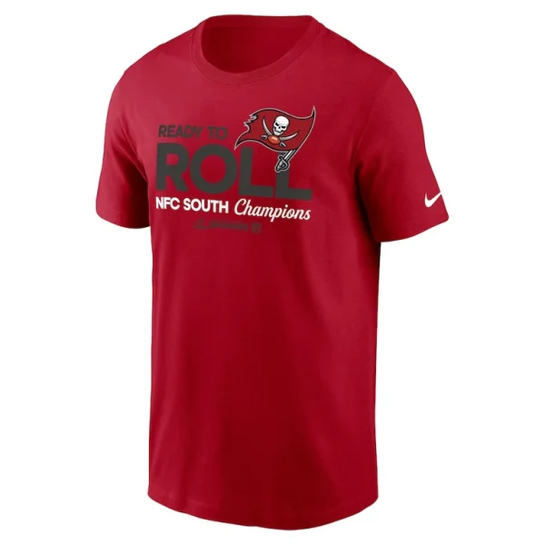 Tampa bay buccaneers nike 2024 nfc south division champions locker room trophy collection t shirt Red M