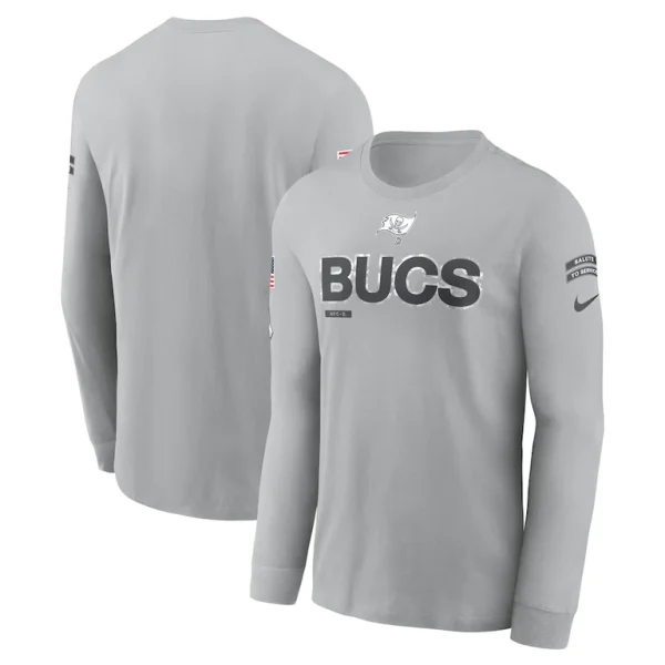 Tampa bay buccaneers nike 2024 salute to service long sleeve t shirt Gray