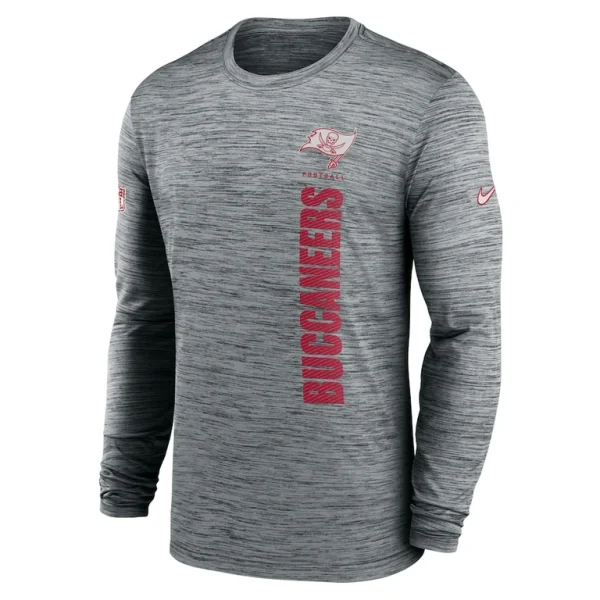Tampa bay buccaneers nike 2024 sideline velocity performance long sleeve t shirt Gray M