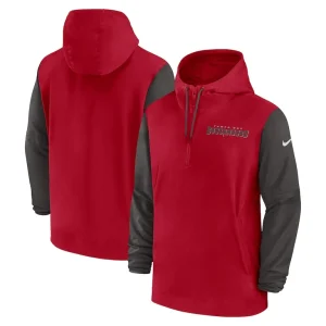 Tampa bay buccaneers nike 202425 sideline pre game player 12 zip hoodie jacket Red