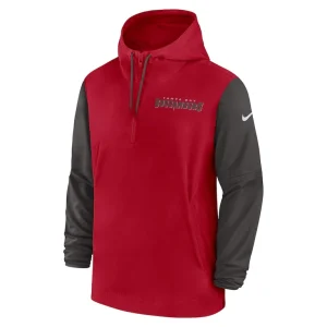 Tampa bay buccaneers nike 202425 sideline pre game player 12 zip hoodie jacket Red M