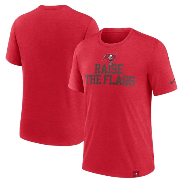 Tampa bay buccaneers nike blitz tri blend t shirt Heather red