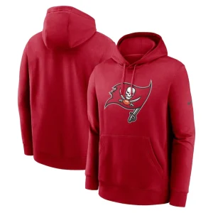Tampa bay buccaneers nike club logo pullover hoodie Red