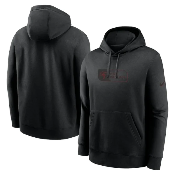 Tampa bay buccaneers nike edge french terry club pullover hoodie Black