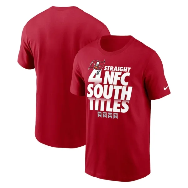 Tampa bay buccaneers nike four straight nfc south division champions t shirt Red