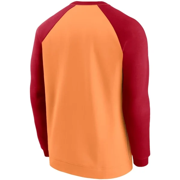 Tampa bay buccaneers nike historic raglan pullover performance sweater Orangered L