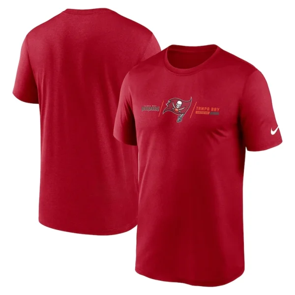 Tampa bay buccaneers nike horizontal lockup legend performance t shirt Red