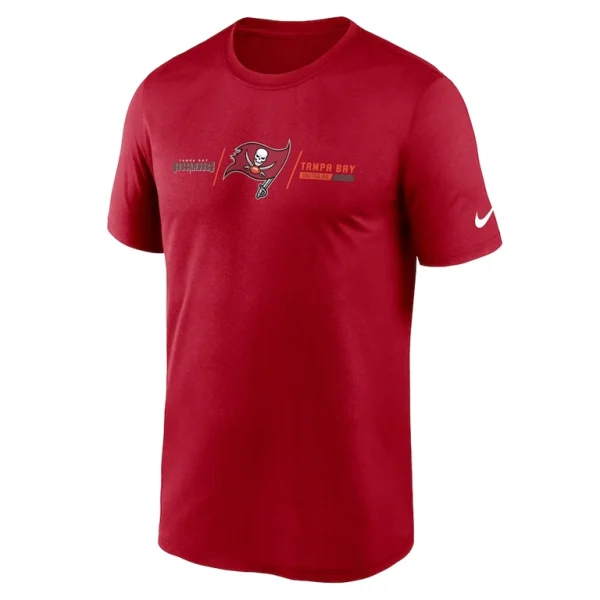 Tampa bay buccaneers nike horizontal lockup legend performance t shirt Red M