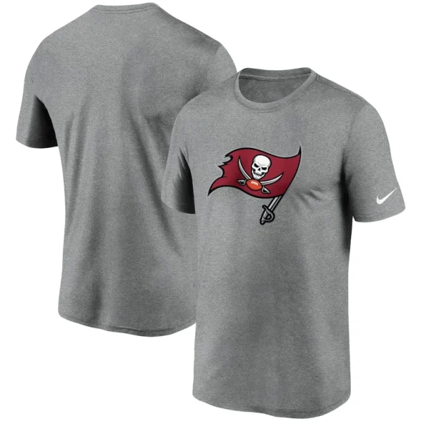 Tampa bay buccaneers nike logo essential legend performance t shirt Heathered pewter