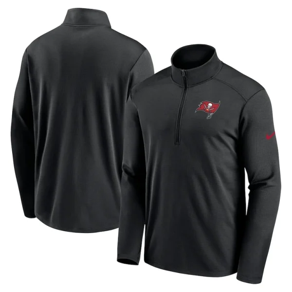 Tampa bay buccaneers nike pacer half zip top Black