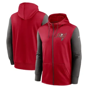 Tampa bay buccaneers nike performance full zip hoodie Red