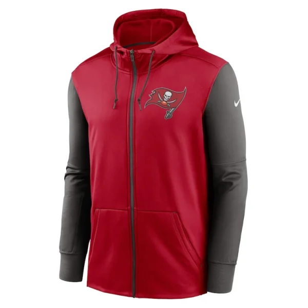 Tampa bay buccaneers nike performance full zip hoodie Red M