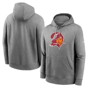 Tampa bay buccaneers nike rewind club fleece pullover hoodie Heathered gray