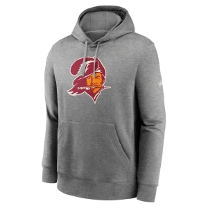 Tampa bay buccaneers nike rewind club fleece pullover hoodie Heathered gray M