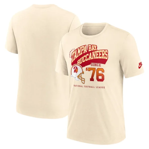 Tampa bay buccaneers nike rewind tri blend t shirt natural Multi