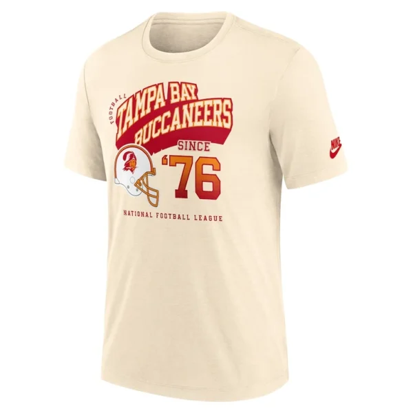 Tampa bay buccaneers nike rewind tri blend t shirt natural Multi M