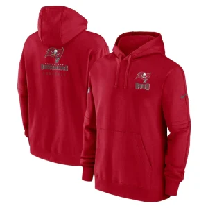 Tampa bay buccaneers nike sideline club fleece pullover hoodie Red