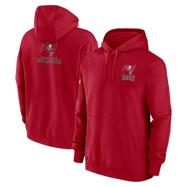 Tampa bay buccaneers nike sideline club fleece pullover hoodie Red