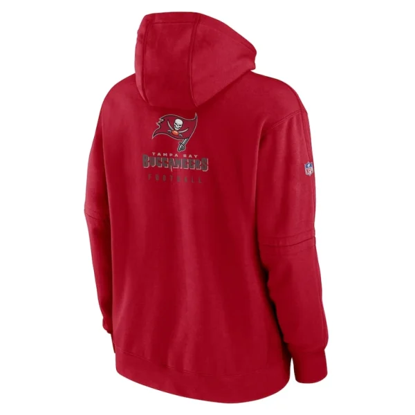 Tampa bay buccaneers nike sideline club fleece pullover hoodie Red L