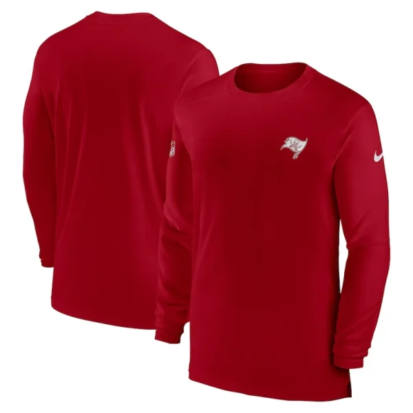 Tampa bay buccaneers nike sideline coach performance long sleeve t shirt Red