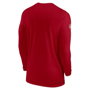 Tampa bay buccaneers nike sideline coach performance long sleeve t shirt Red L