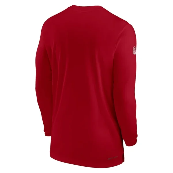 Tampa bay buccaneers nike sideline coach performance long sleeve t shirt Red L