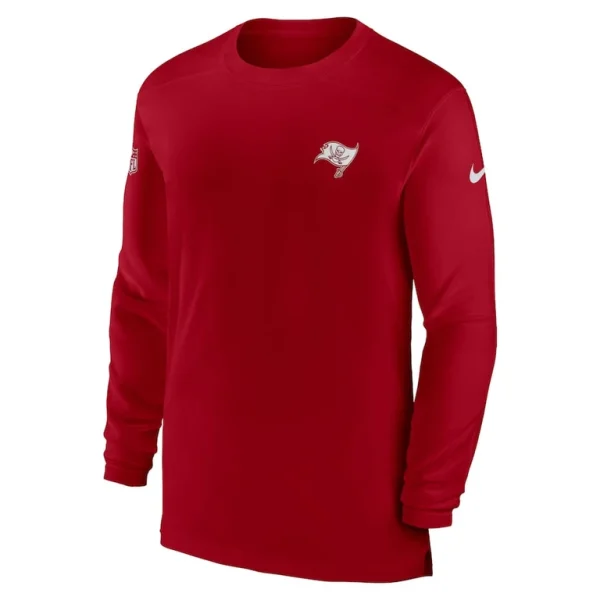 Tampa bay buccaneers nike sideline coach performance long sleeve t shirt Red M