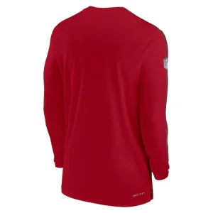 Tampa bay buccaneers nike sideline coach uv performance long sleeve t shirt Red L
