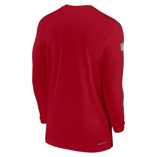 Tampa bay buccaneers nike sideline coach uv performance long sleeve t shirt Red L