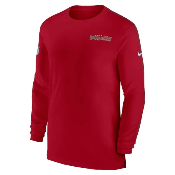Tampa bay buccaneers nike sideline coach uv performance long sleeve t shirt Red M