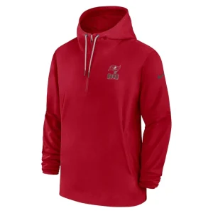 Tampa bay buccaneers nike sideline half zip hoodie Red M