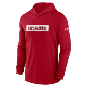 Tampa bay buccaneers nike sideline hoodie performance long sleeve t shirt Red M